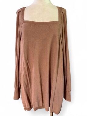New Ryan Wylde Tan Knit Long Sweater - SZ 1X